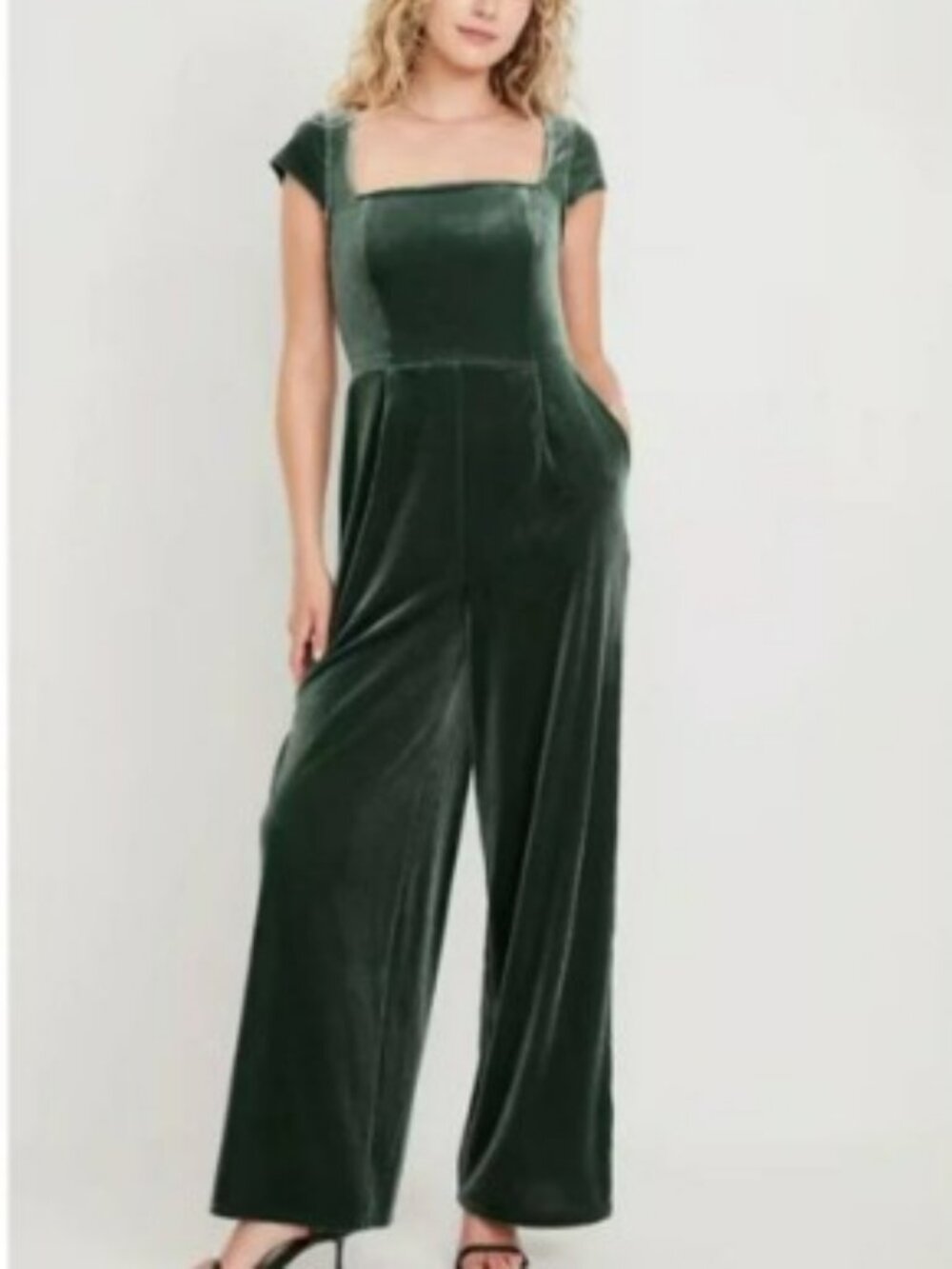 Old Navy Fit & Flare Velvet Jumpsuit S